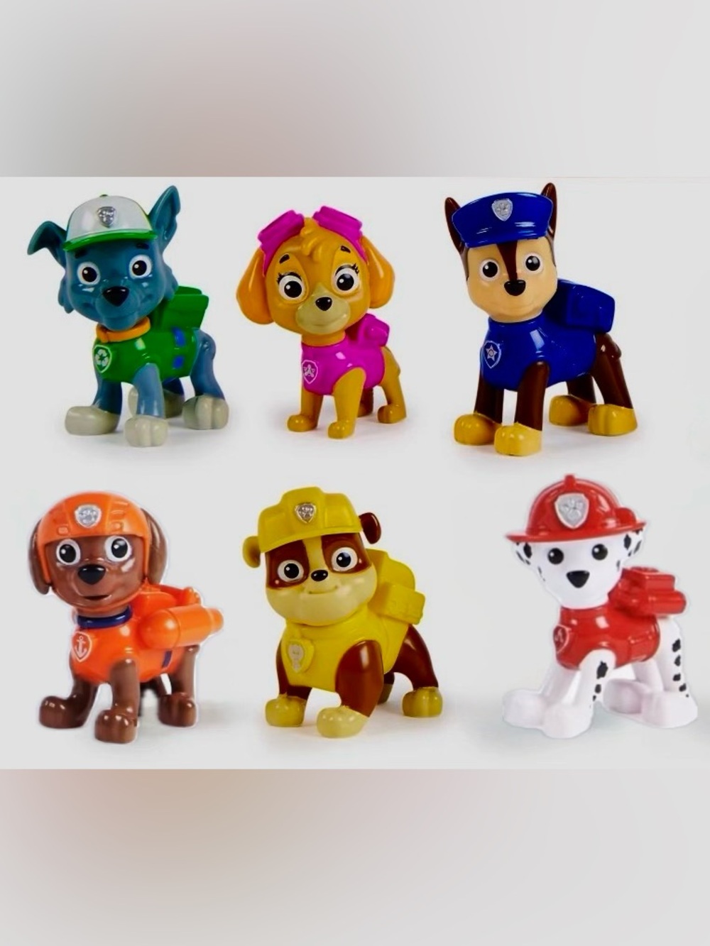 Paw Patrol Figures Skye, Chase, Marshall, Zuma, Rocky. **Must be bundled